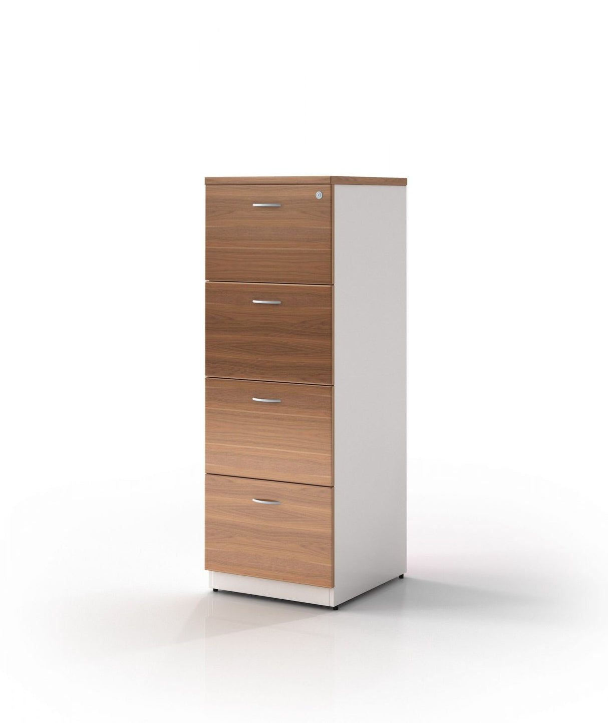 GP 4 Drawer Filing Cabinet - Virginia Walnut with White