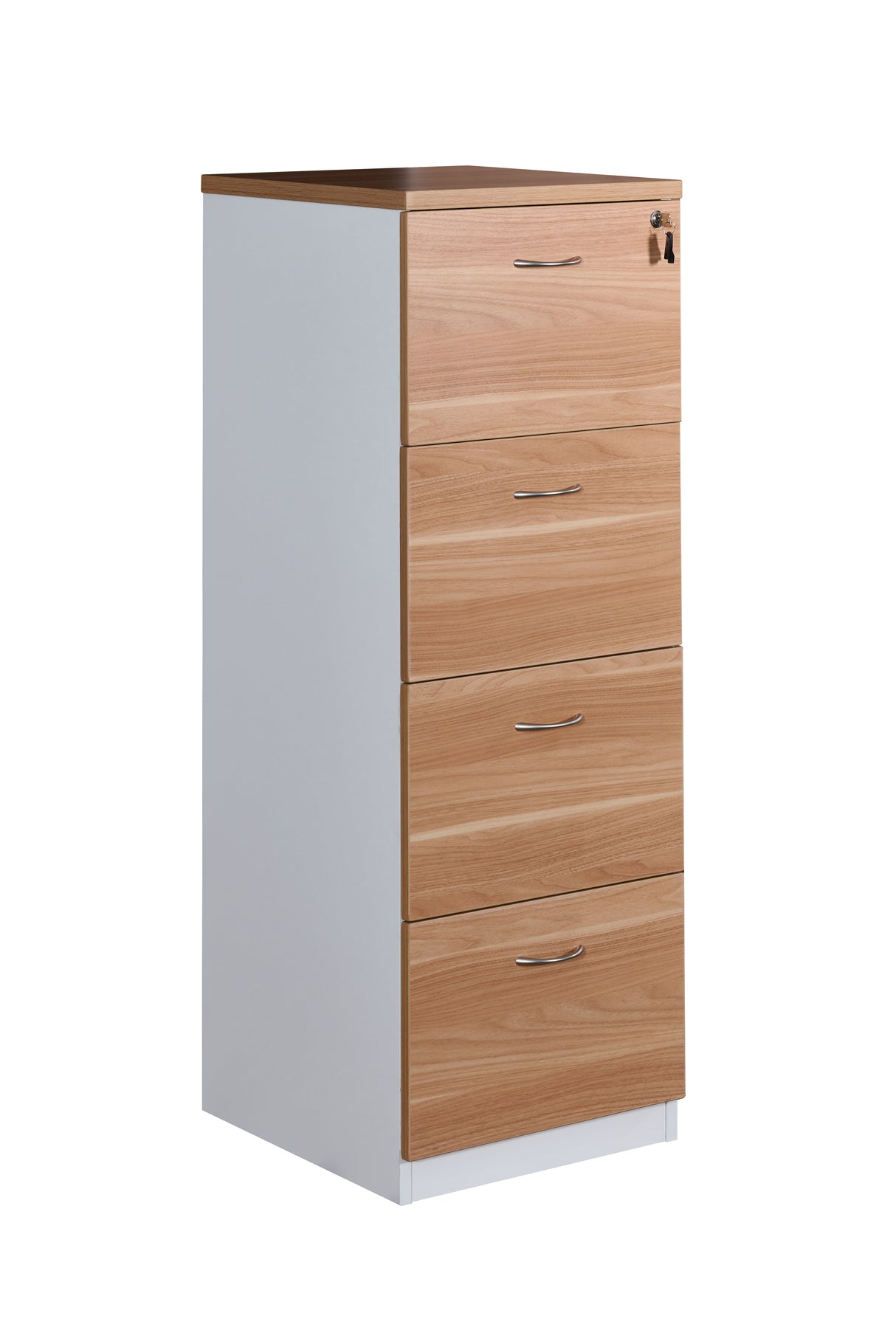 GP 4 Drawer Filing Cabinet - Virginia Walnut with White