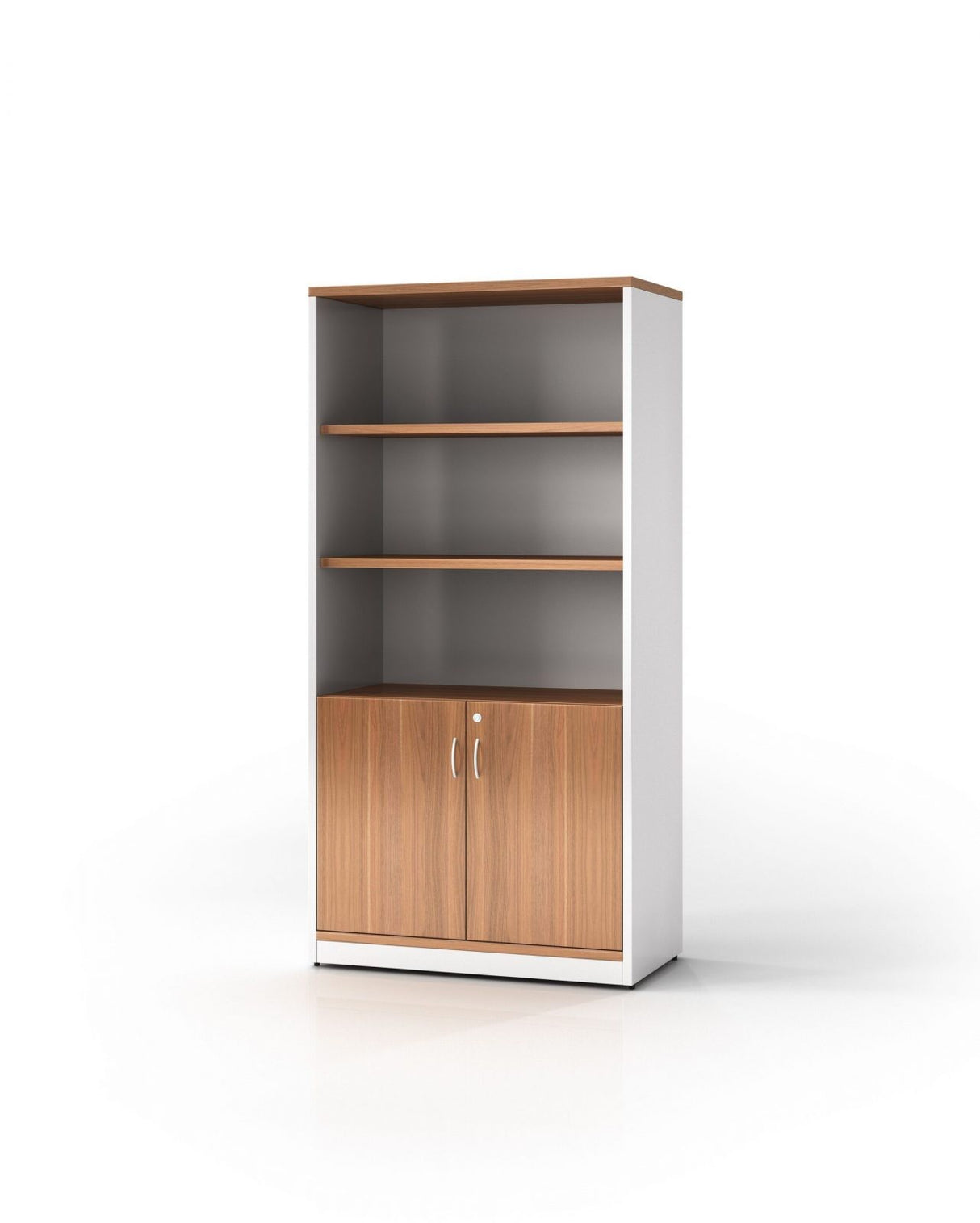 GP Office Half Door Cabinet with 3 Shelves - Virginia Walnut