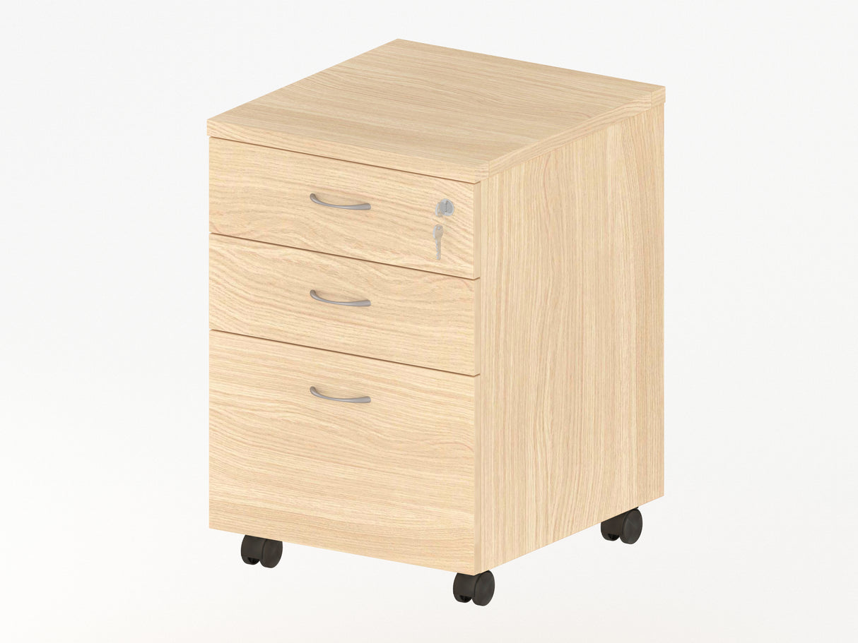 GP OMsystem Commercial Office Mobile Pedestal 2 Drawers & 1 File