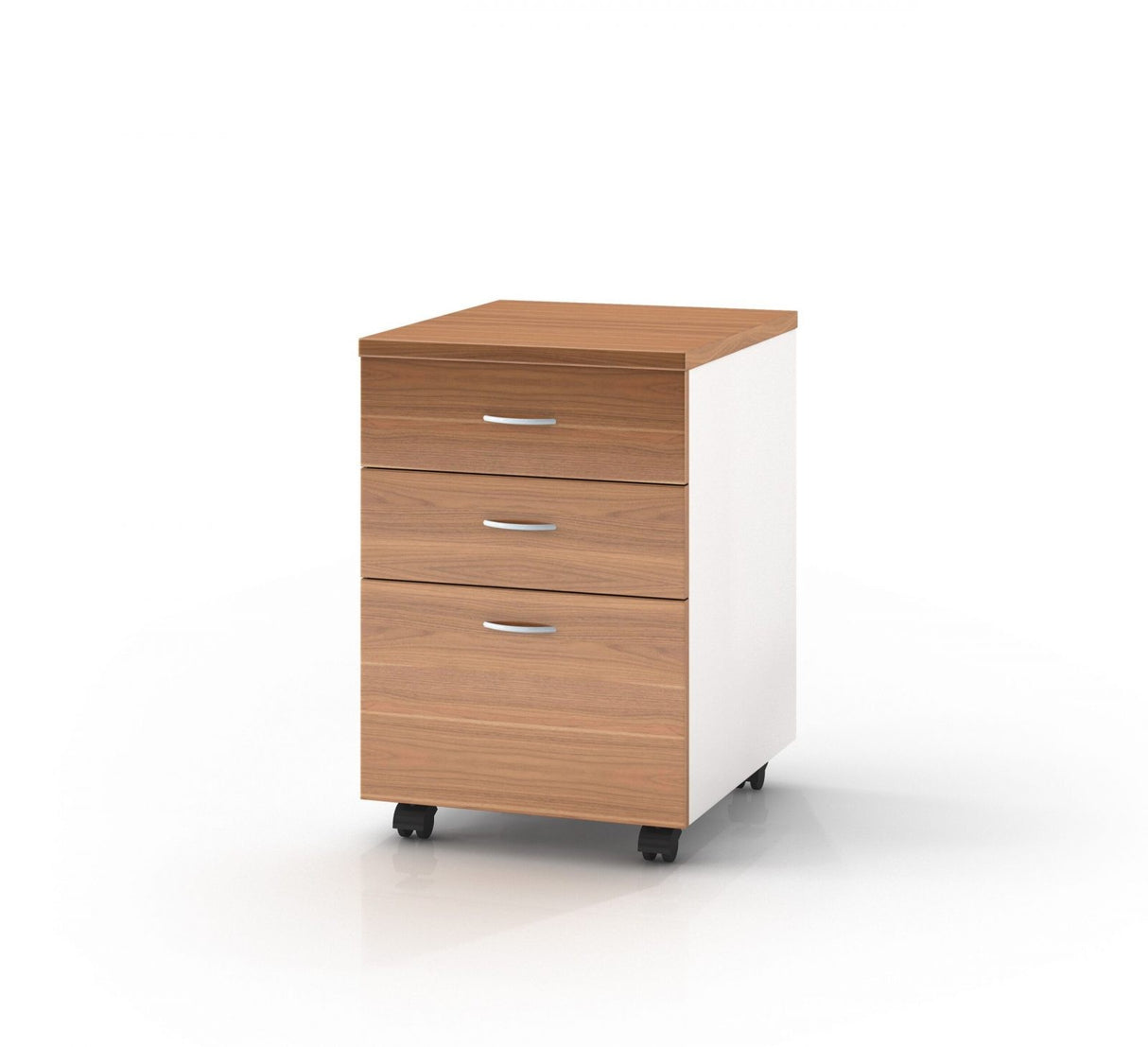 GP Office Mobile Pedestal with 2 Drawers & Filing Drawer - Virginia Walnut