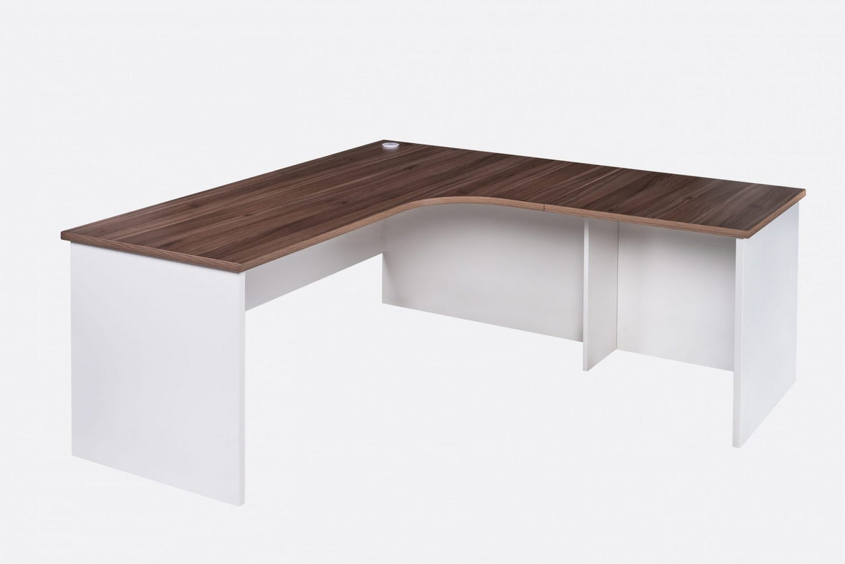 GP Office Radial Workstation with Return - Casnan White