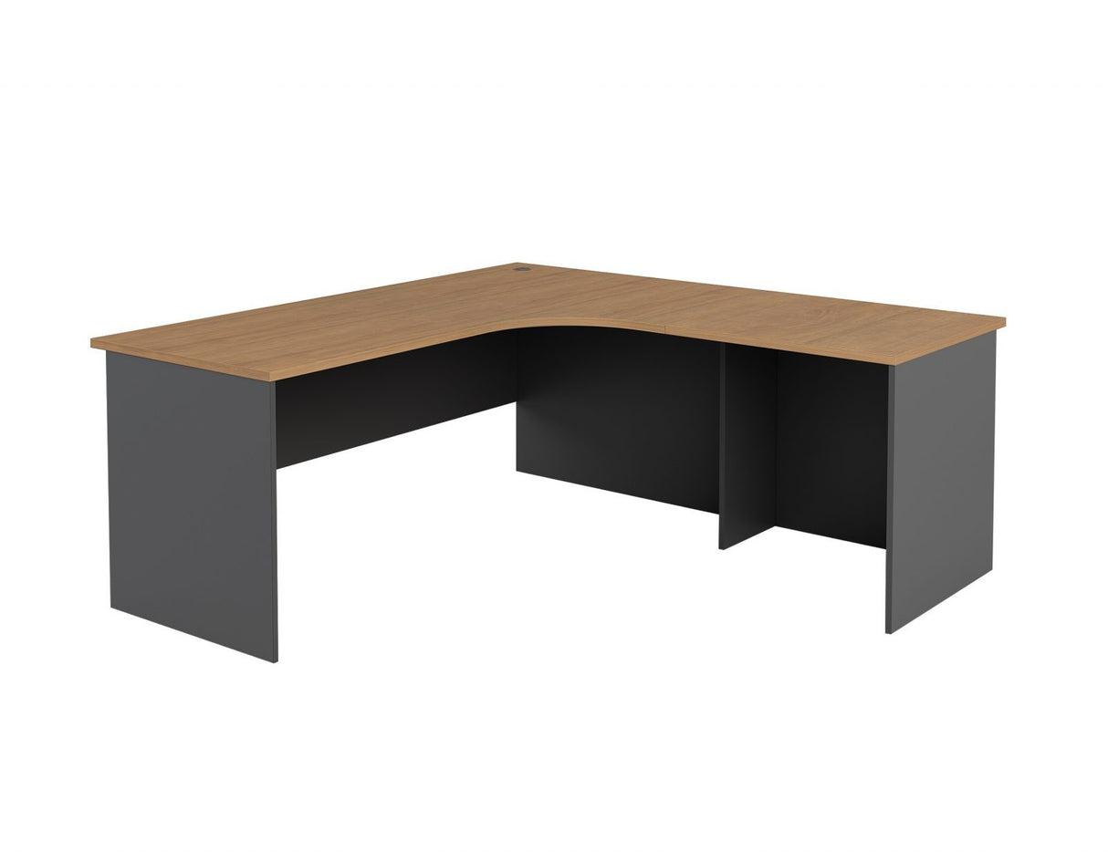 GP Regal System Radial Corner Workstation - Regal Charcoal