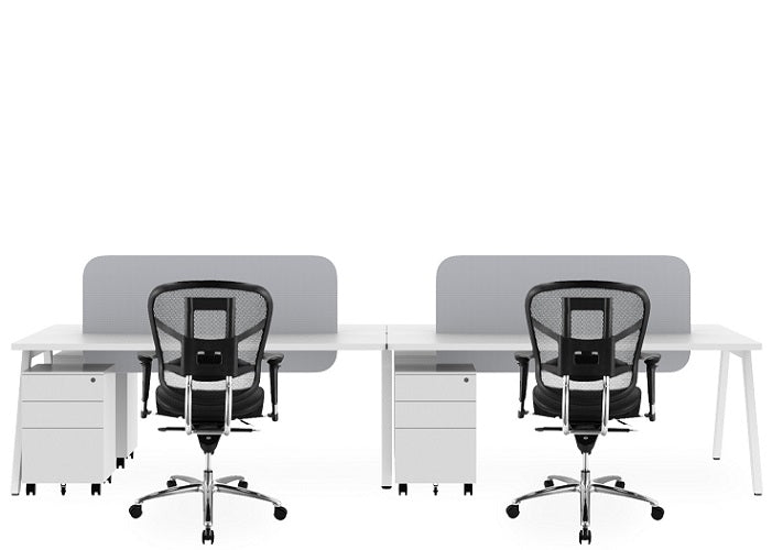 DD Plaza Single Sided Workstation For 2 Person with Sonic Screen