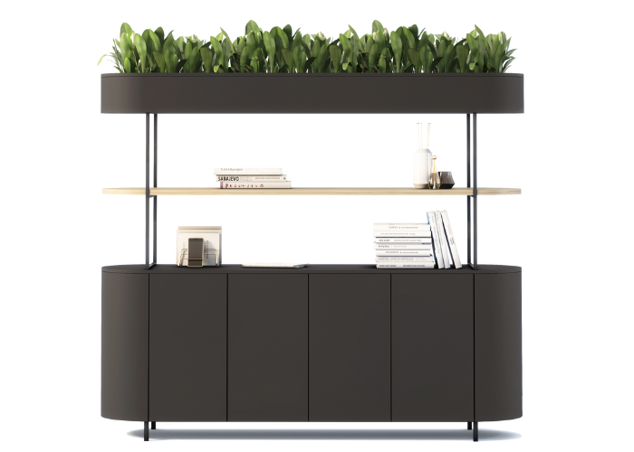 DD Oriel Curved End Welded 4 Door Planter Garden Storage