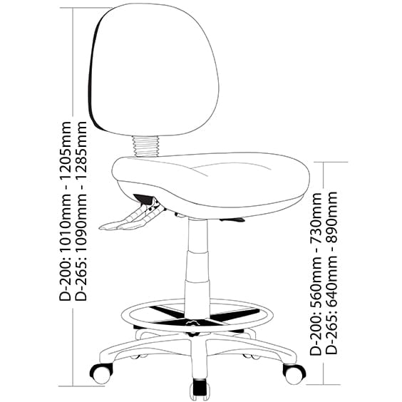 ST P350D-MB Drafting Chair