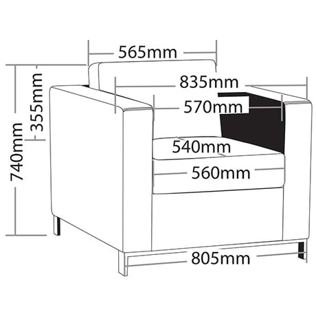 ST Plaza PU Leather Single Seater Breakout Lounge