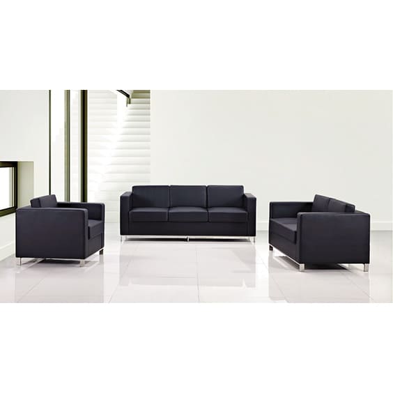 ST Plaza PU Leather 3 Seater Lounge Sofa