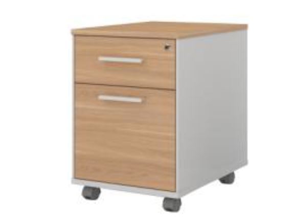 GP Potenza Mobile Pedestal with 1 Drawer & 1File Drawer