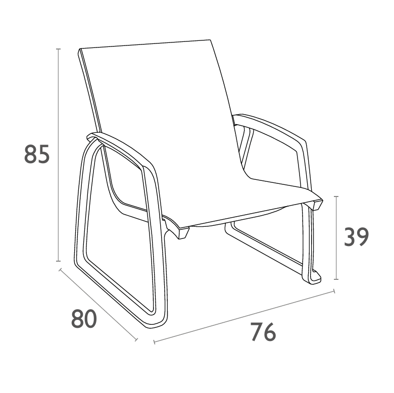 FL Pacific Hospitality Outdoor Lounge Armchair