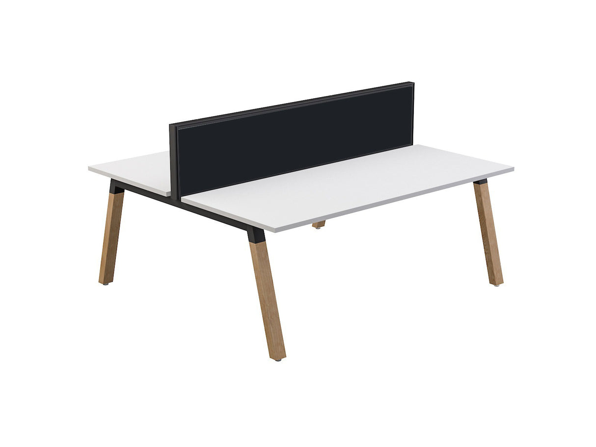 OL Studio50 Deskmount Screens Panel - Splice Fabric with White Frame - 1200mm Height