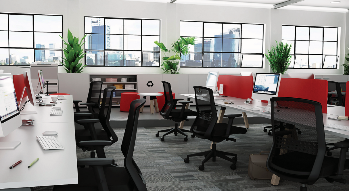 OL Plantation Melamine Top Timber Leg 2 Users Double Sided Desk