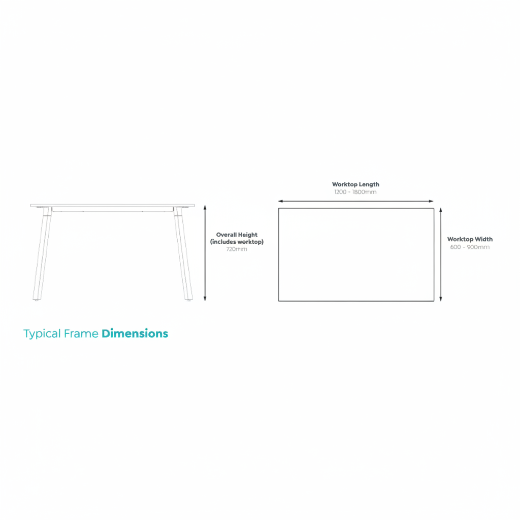 OL Plantation Melamine Top Timber Leg 2 Users Double Sided Desk