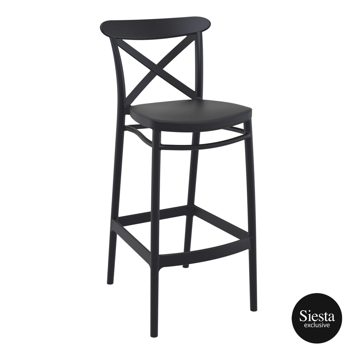 FL 5 Piece Outdoor Bar Table Setting with Cross Barstool