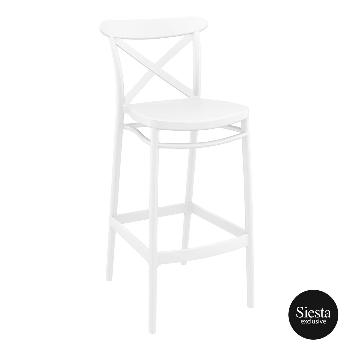 FL 5 Piece Outdoor Bar Table Setting with Cross Barstool
