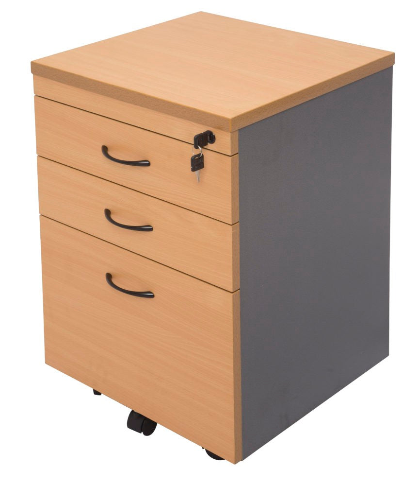RL Rapid Worker 2 Drawer + 1 File Drawer Mobile Pedestal