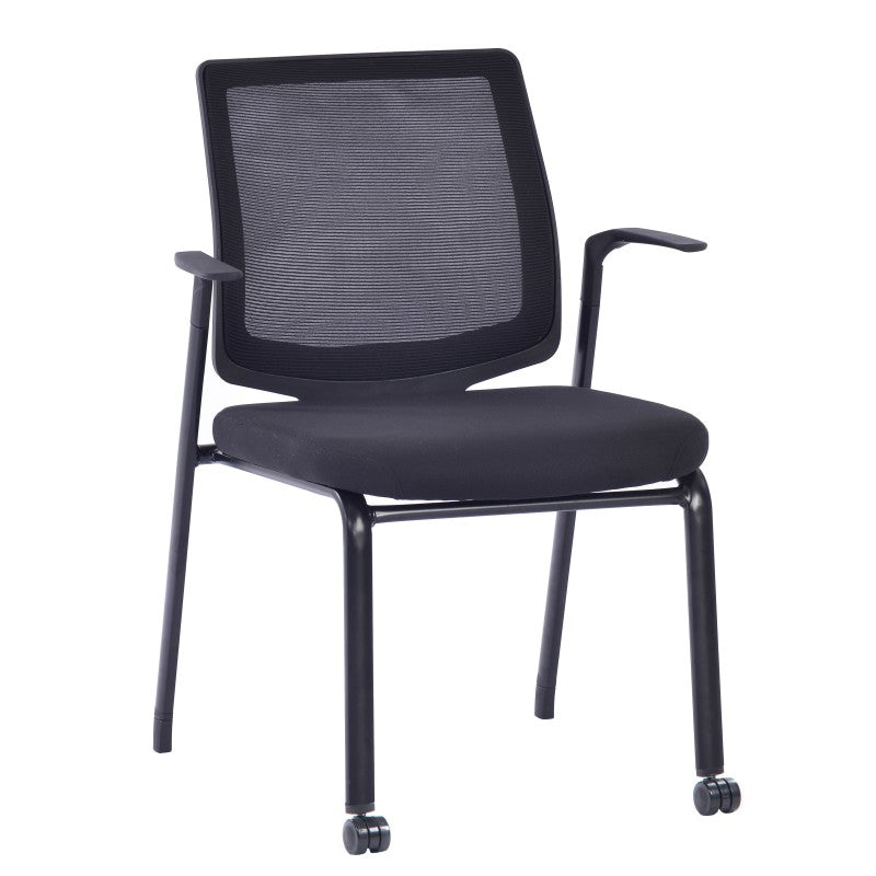 MA Rea Mesh Back Stackable Chair with 2 Castors