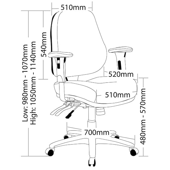 ST Rover Genuine Leather High Back Multi Shift Executive Chair