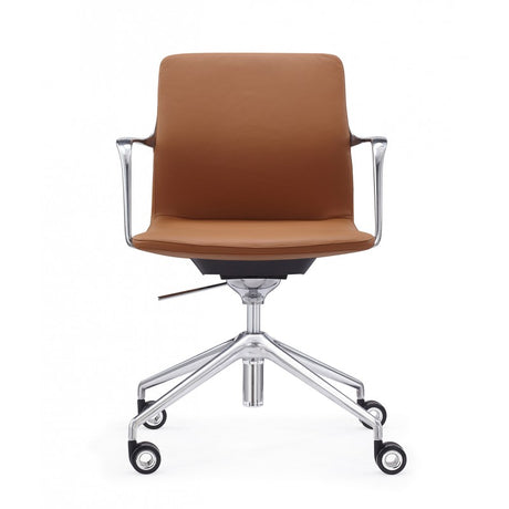 MA Romeo Genuine Leather Aluminium Leg Boardroom Chair