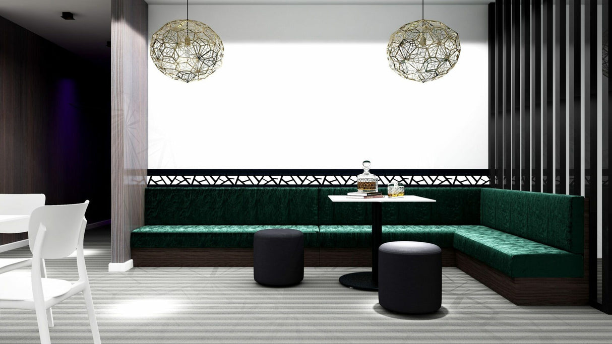 FL PU Leather Round Ottoman for Reception Area