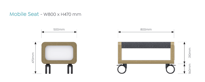 OL Rover Mobile Bench with Niche