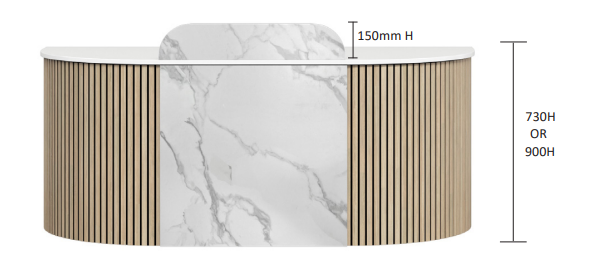 DD Roxburgh Front Panel Premium Reception Desk