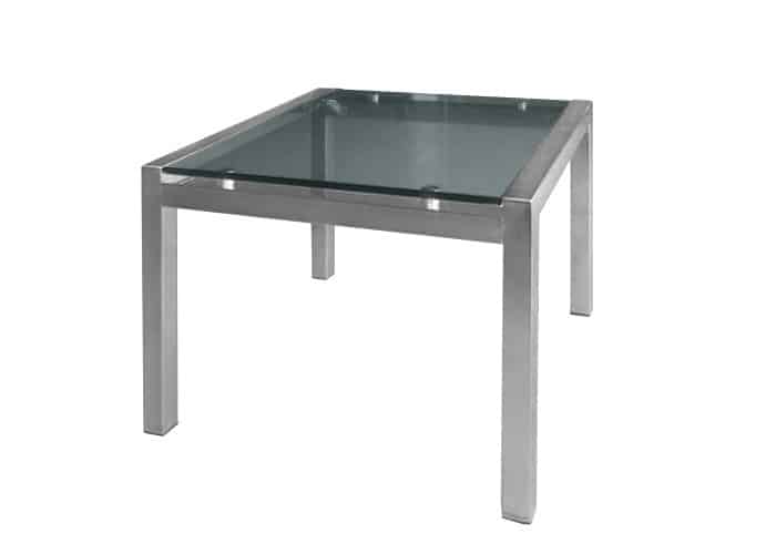 DD Soto Metal Legs Glass Top Square Coffee Table