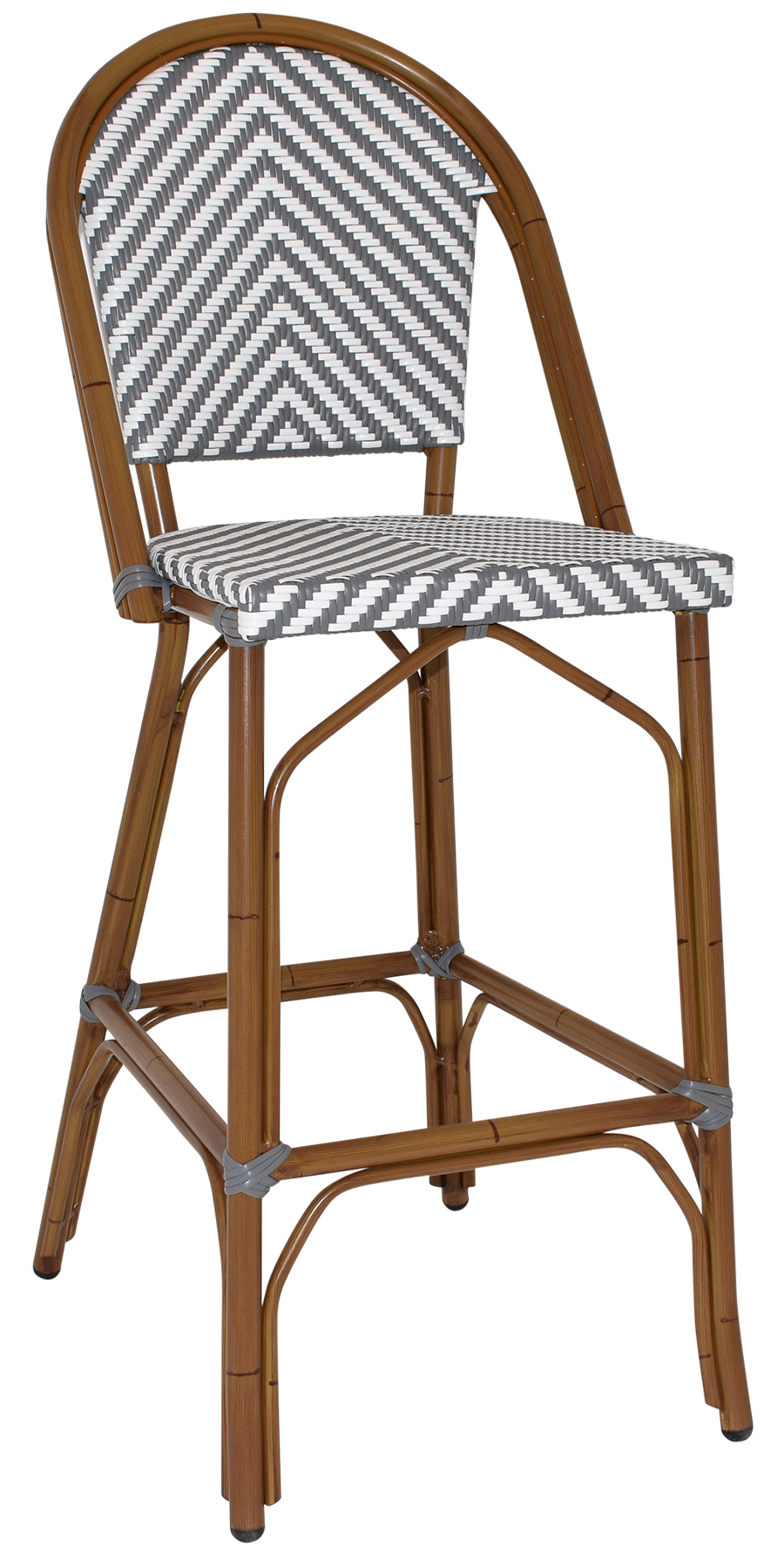EZ Amalfi Synthetic Wicker Aluminium Frame Outdoor Barstool