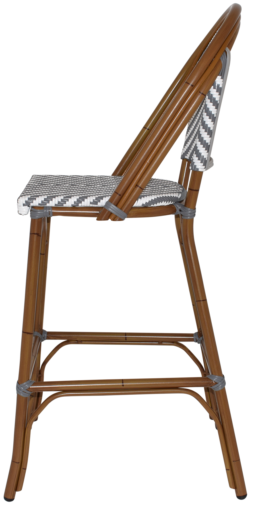 EZ Amalfi Synthetic Wicker Aluminium Frame Outdoor Barstool