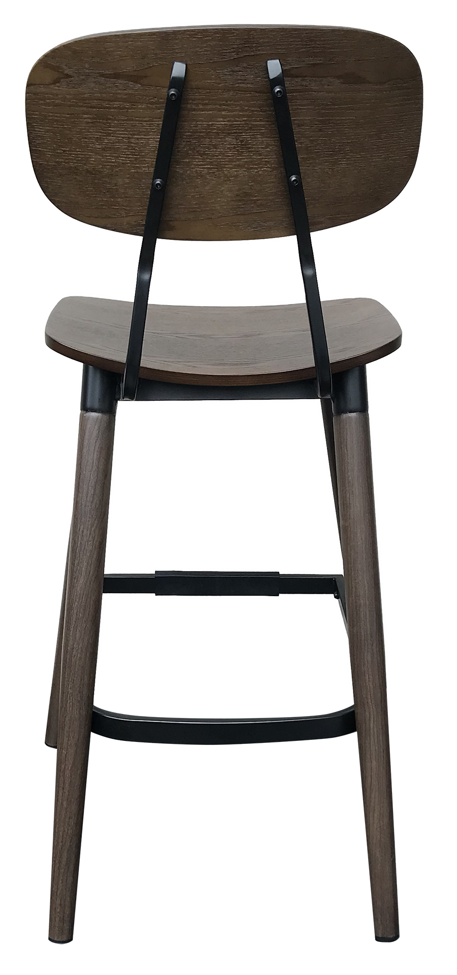 EZ STOOL VINTAGE METAL BLACK - WALNUT