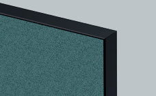 OL Edge25 Floor Mounted Desk Screen - Black Frame