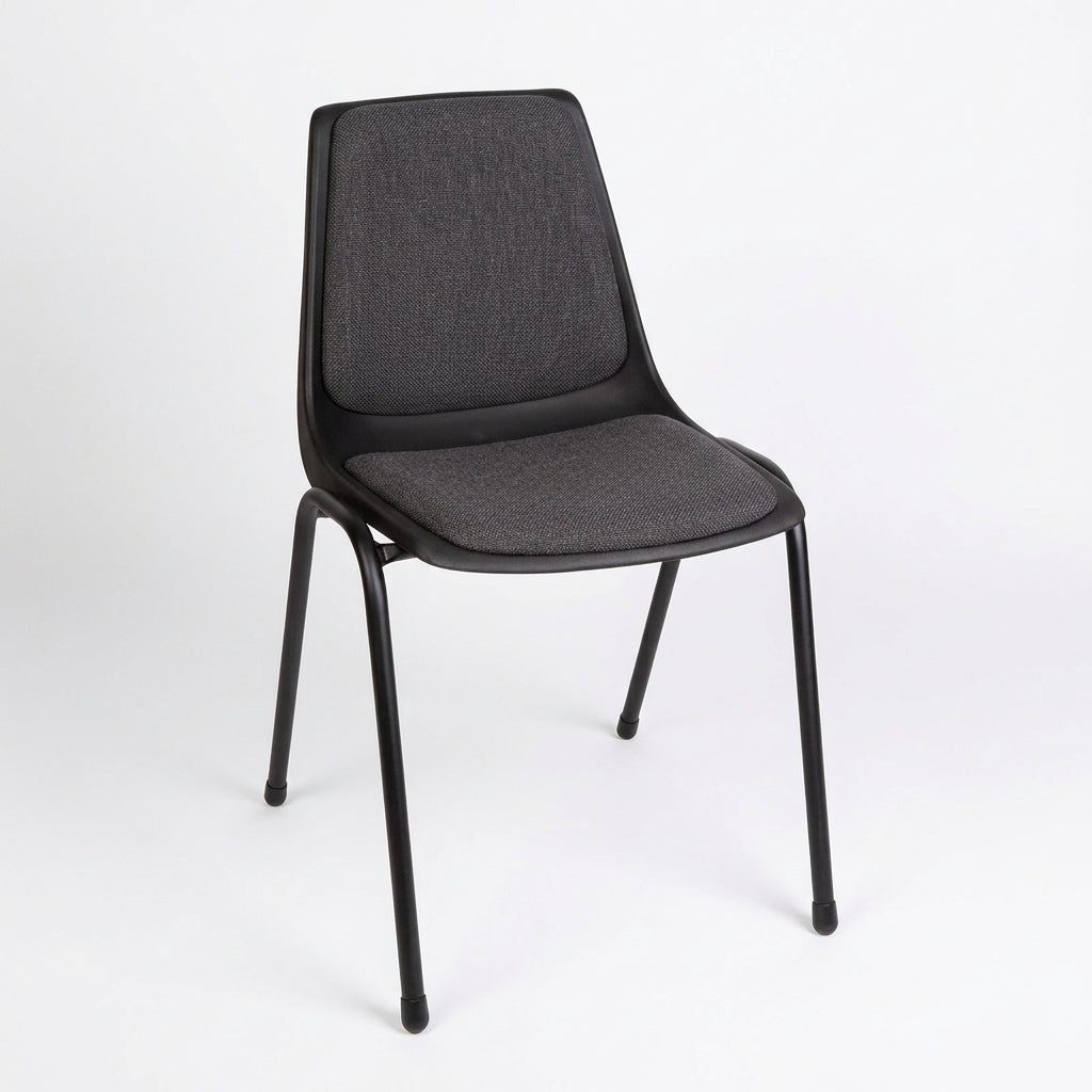 MA Shell Fabric or Vinyl Upholstered Stackable 4 Leg Visitor Chair