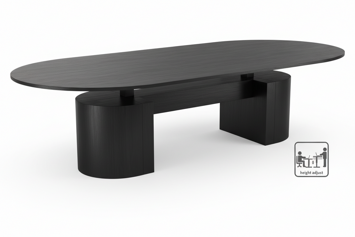DD Custom Made Rectangular D-End Boardroom Table Top