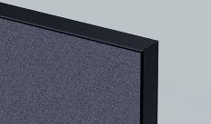 OL Edge25 Floor Mounted Desk Screen - Black Frame