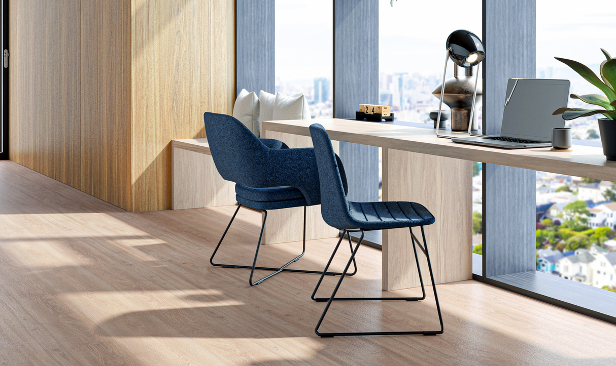 OL Sofia Fabric Upholstered Sled Base Breakout Chair