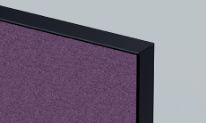 OL Edge25 Floor Mounted Desk Screen - Black Frame