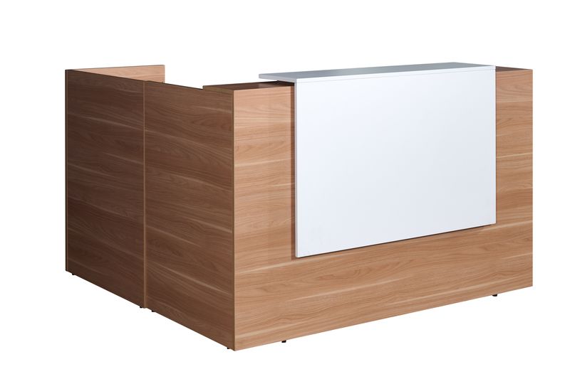 GP Sorrento Virginia Walnut Melamine Reception Counter