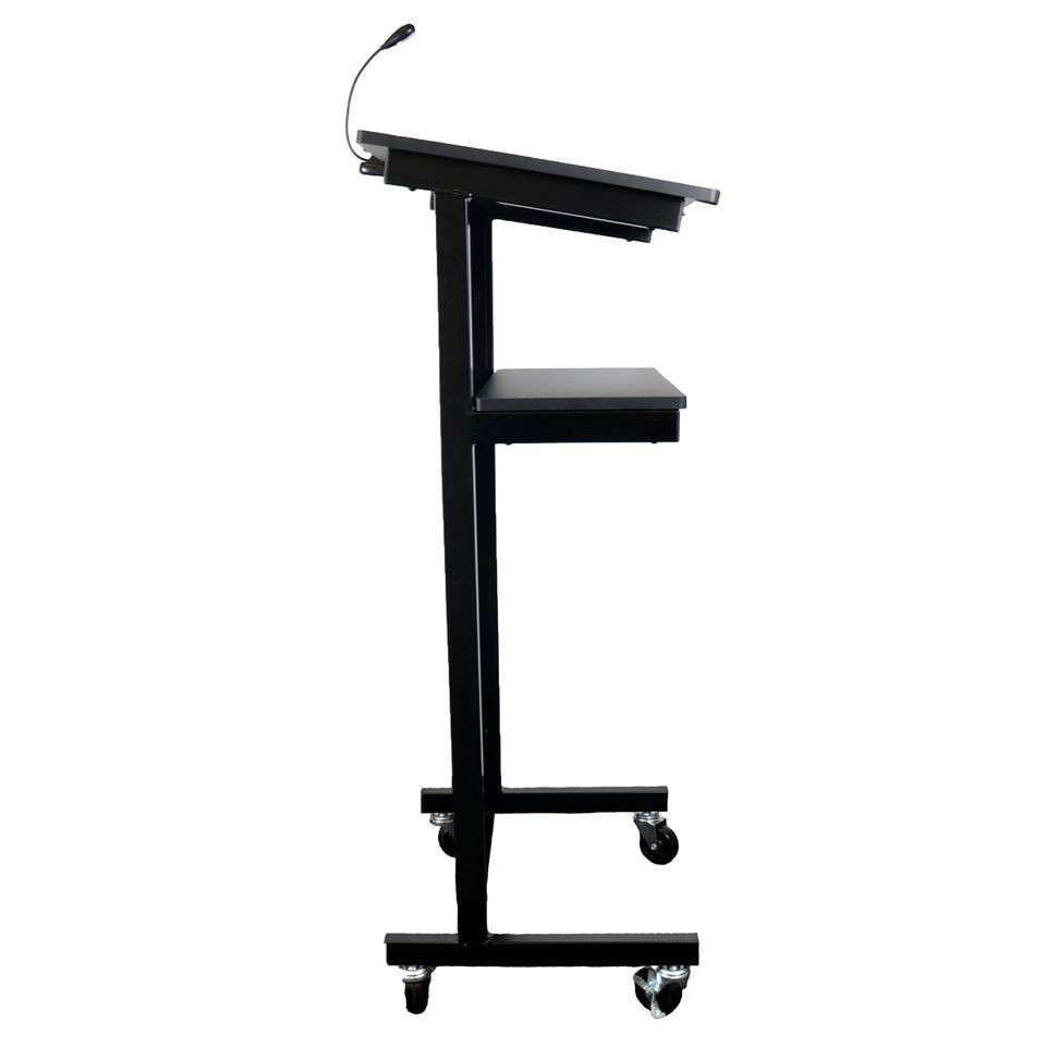 RL Heavy Duty Lectern with Melamine Shelves and Castors