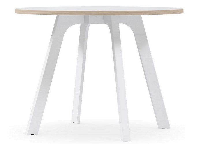 DD Toro White Base Round Meeting Table