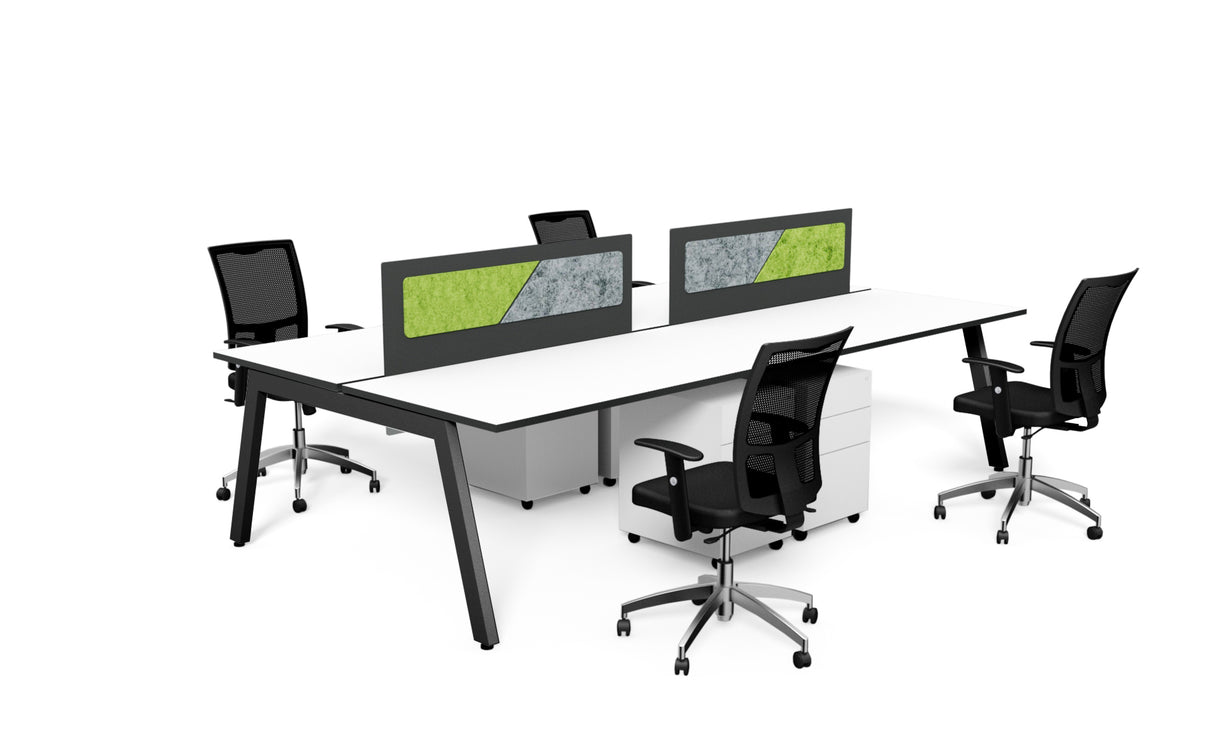 DD Vista Double Sided Workstation For 4 Person with Sonic Screen