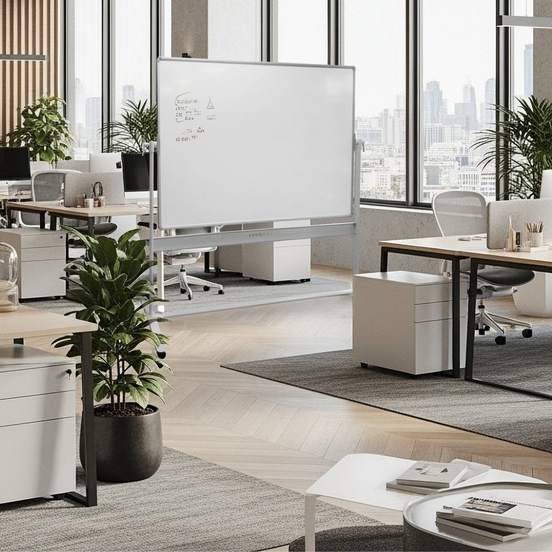 VC EverWrite Porcelain Reversable Mobile Whiteboard