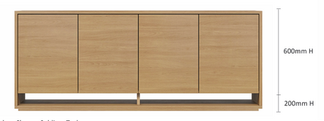 DD Vibe 4 Door Credenza Buffet