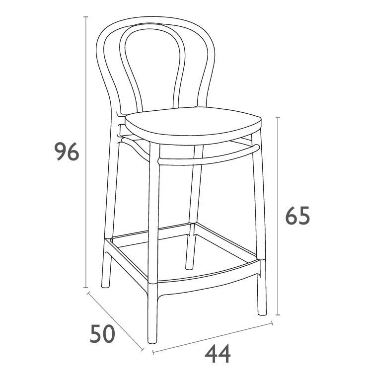 FL Victor Hospitality Outdoor Kitchen Stool