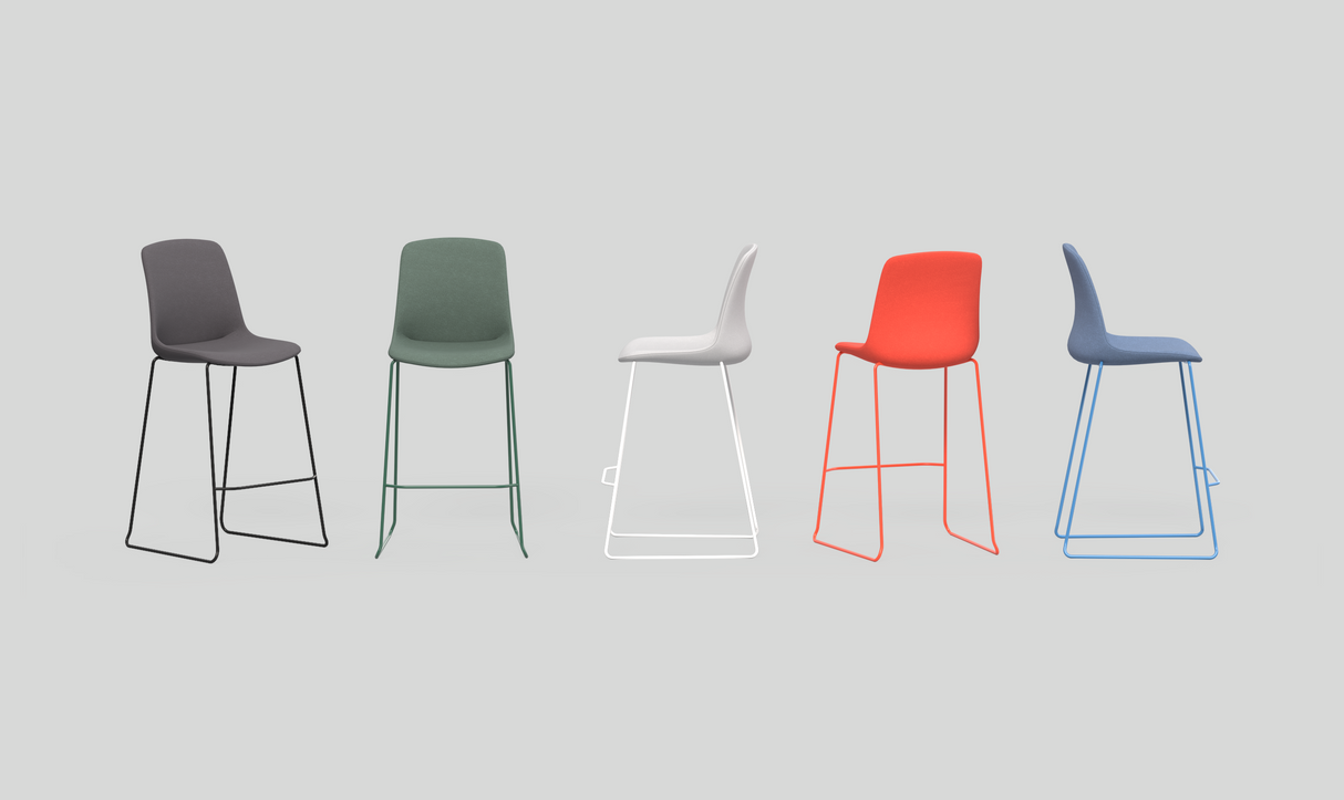 OL Vista Rise Sled Base Fabric Upholstered Hospitality High Chair