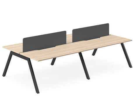 DD Vista Double Sided Workstation For 4 Person with Optic Screen