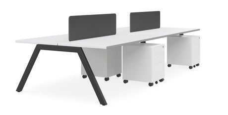 DD Vista Double Sided Workstation For 4 Person with Sonic Screen