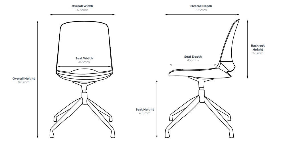 OL Vista Pivot Padded Seat Swivel Chair