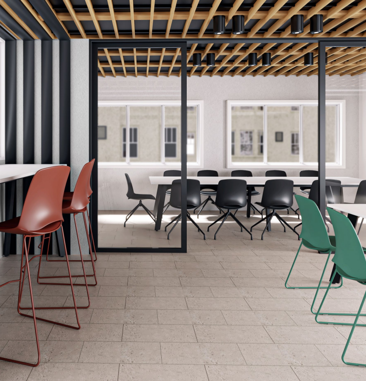 OL Vista Rise Sled Base Fabric Upholstered Hospitality High Chair