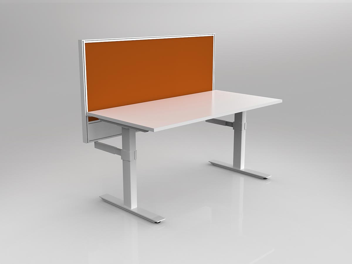 OL Studio50 Deskmount Screens Panel - Breath Fabric with White Frame - 900mm Height