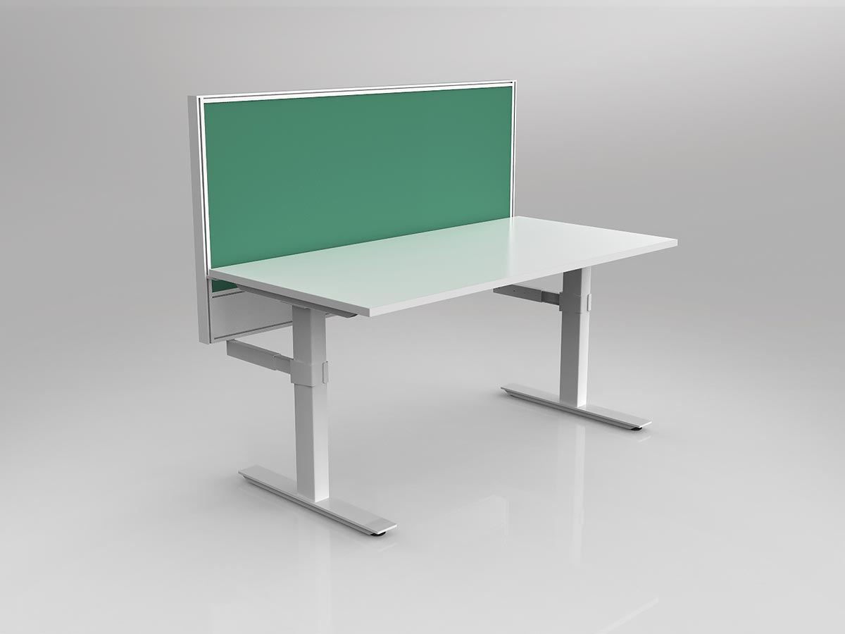 OL Studio50 Deskmount Screens Panel - Breath Fabric with White Frame - 900mm Height